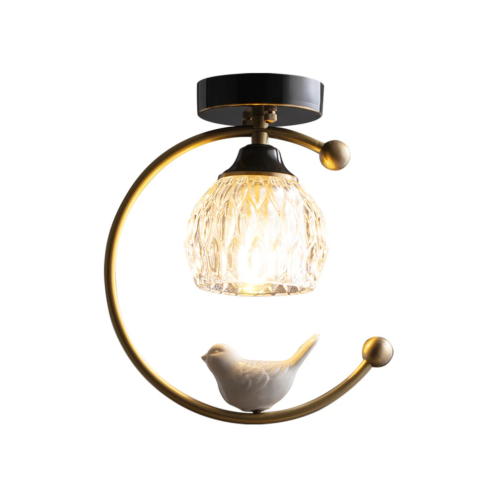 Ceramic Bird Ceiling Lamp