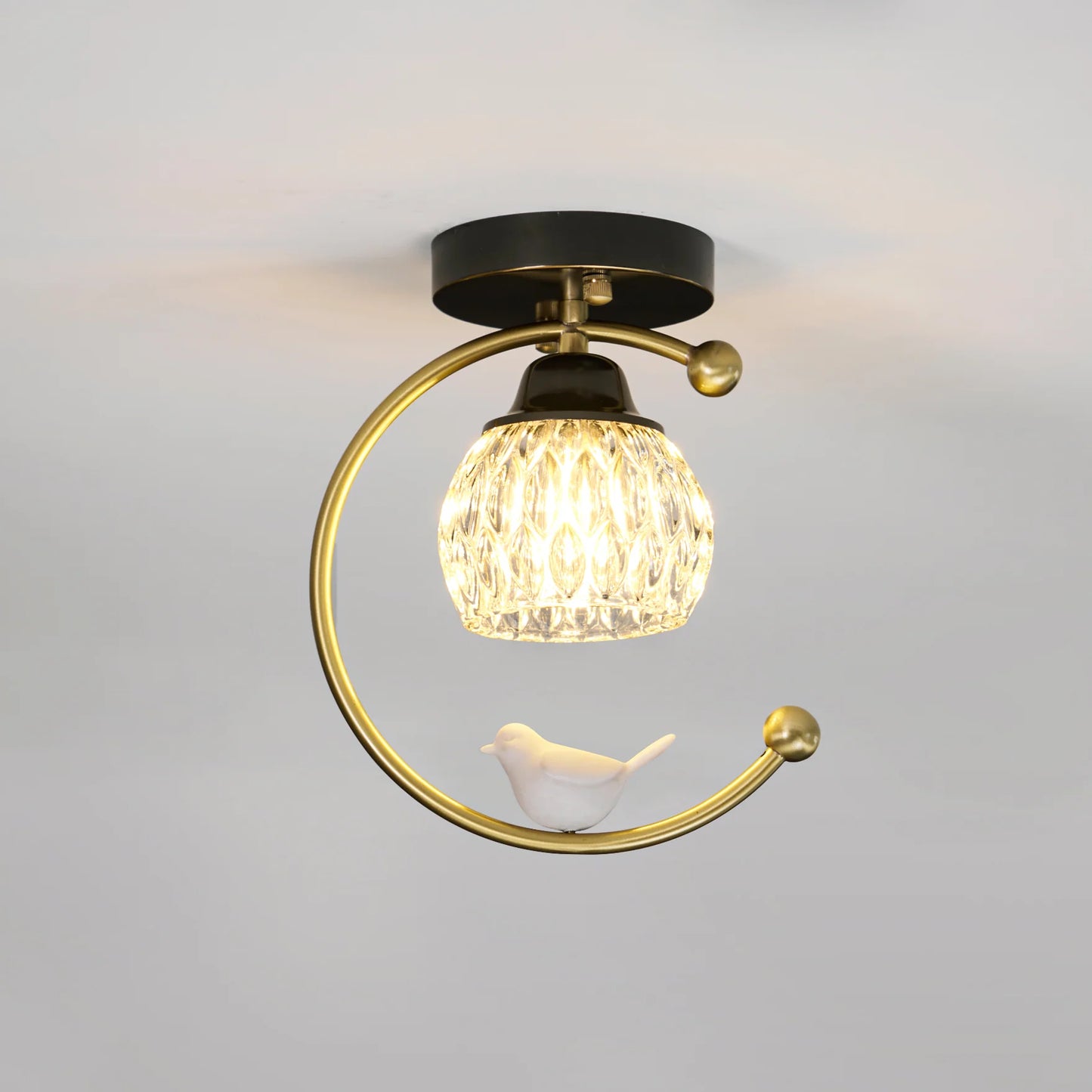 Ceramic Bird Ceiling Lamp