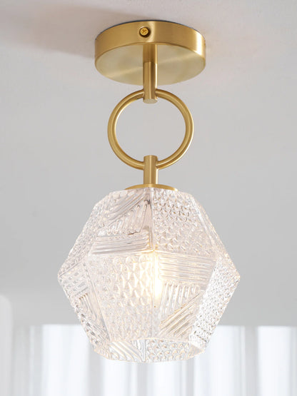 Diamond Cut Art Deco Ceiling Light
