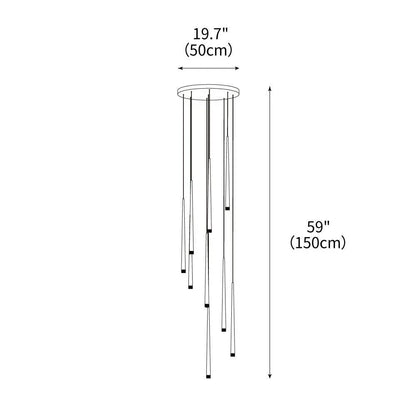 Slender Cone Chandelier