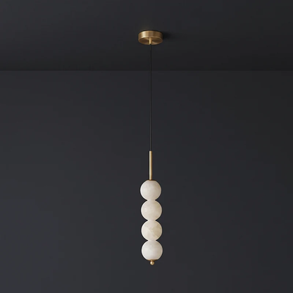 Alabaster Bead Pendant Light