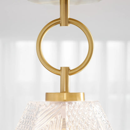 Diamond Cut Art Deco Ceiling Light