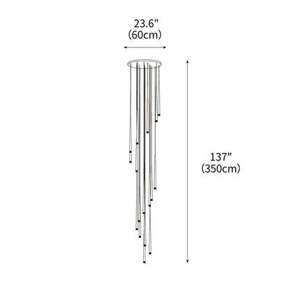 Slender Cone Chandelier