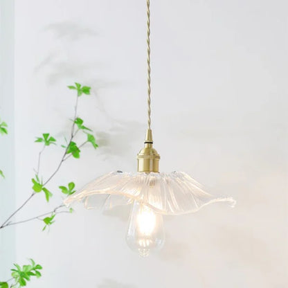 Tiffany Lotus Glass Pendant Light for Living Room S08