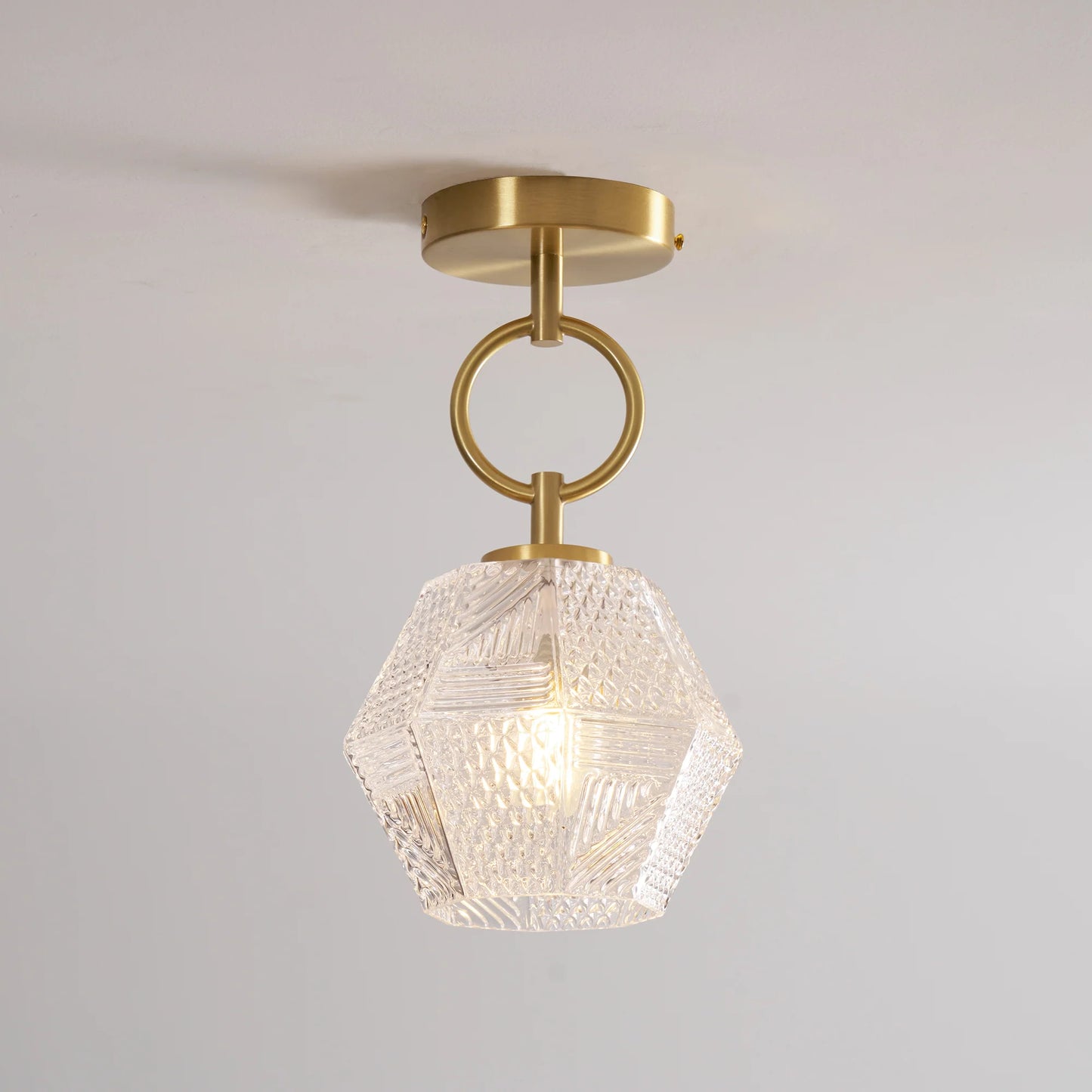 Diamond Cut Art Deco Ceiling Light