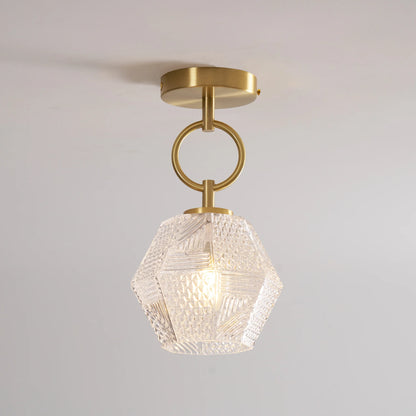 Diamond Cut Art Deco Ceiling Light