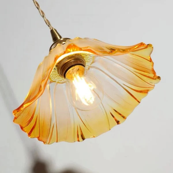 Tiffany Lotus Glass Pendant Light for Living Room S08