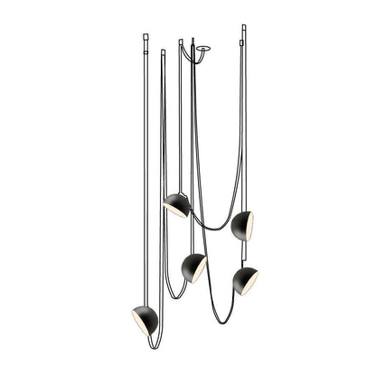 Light Rail Semispheres Pendant Lamp black variant