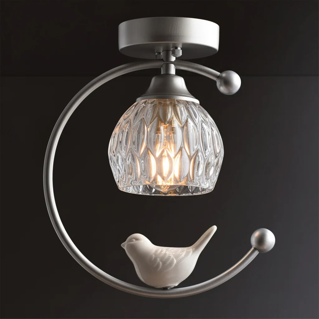 Ceramic Bird Ceiling Lamp