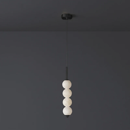 Alabaster Bead Pendant Light