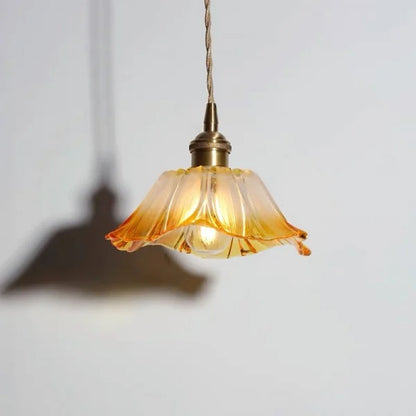 Tiffany Lotus Glass Pendant Light for Living Room S08