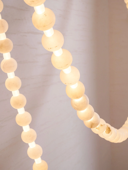 Alabaster Bead Multi-point Pendant Light
