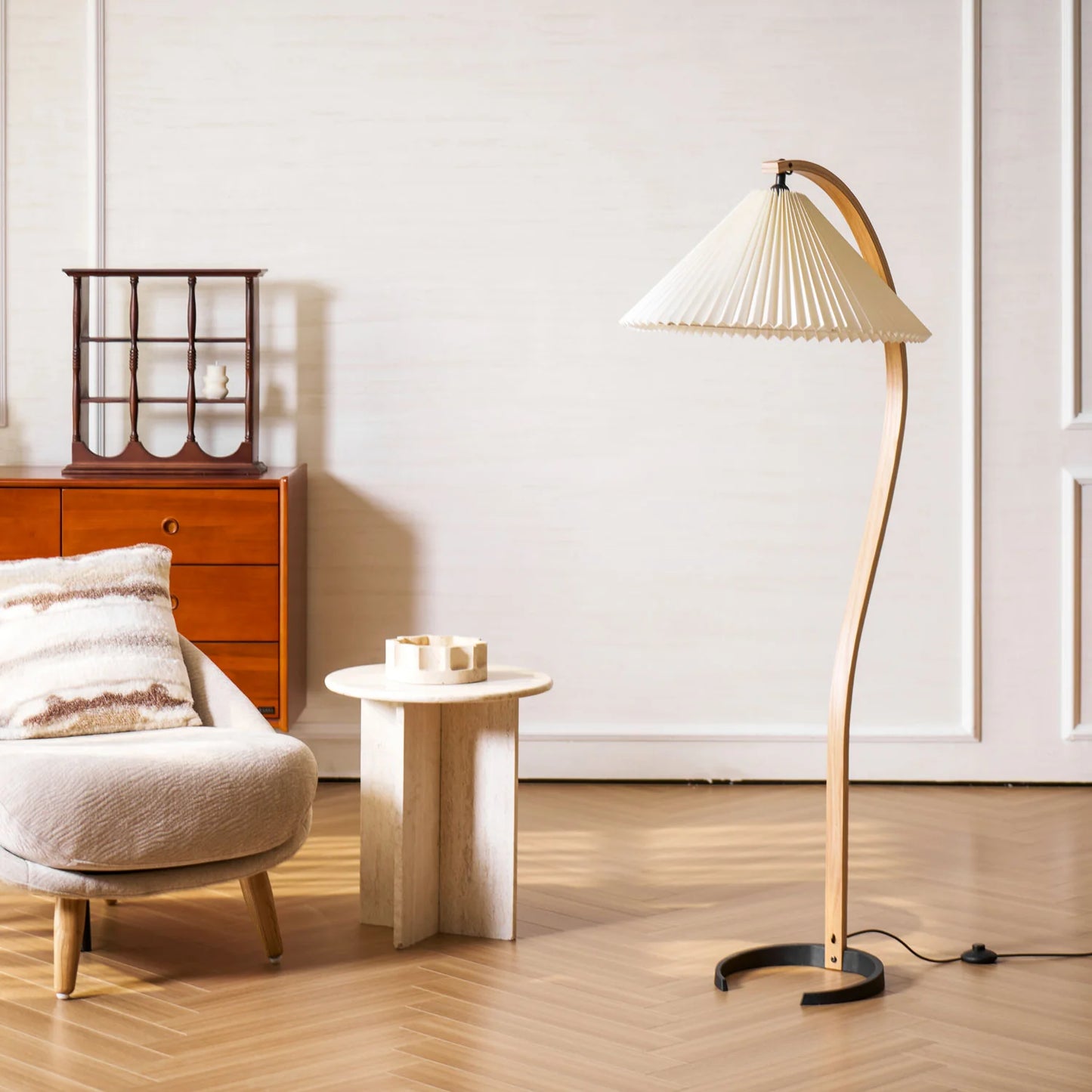 Caprani Wooden Floor Lamp