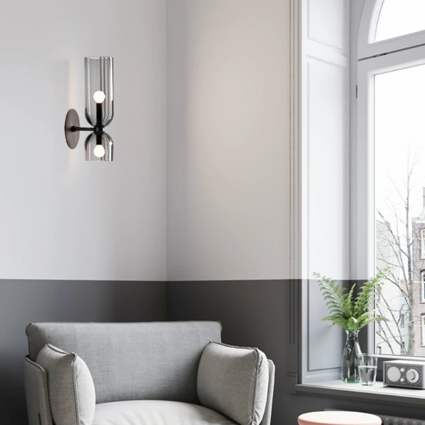 Linear Fluted Glass Wall Sconce