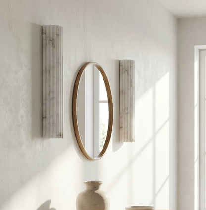 Colonna Fluted Alabaster Wall Sconce