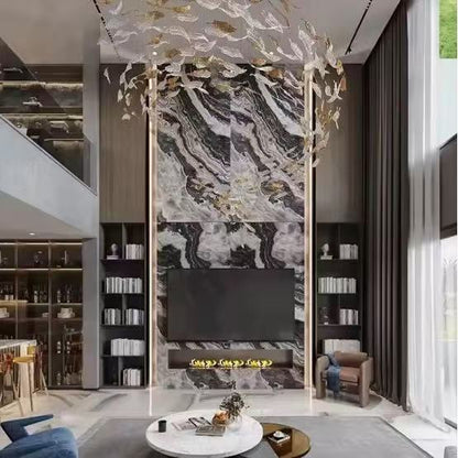 Modern Large Wicker Crystal LED Chandelier Pendant Light