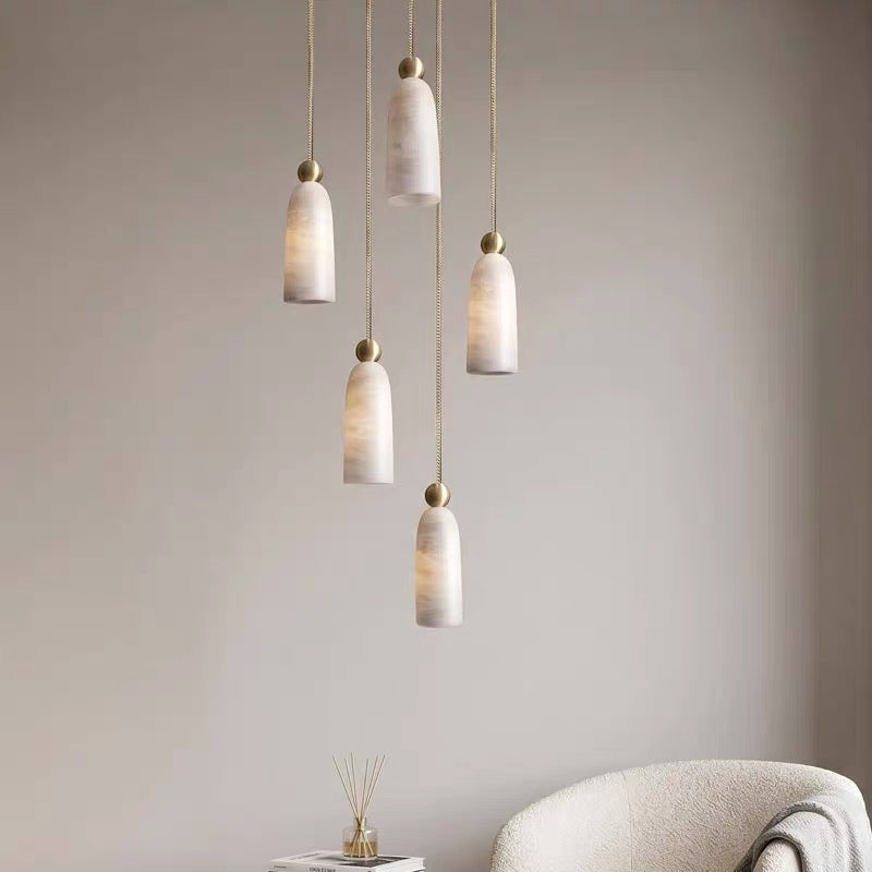 Cara Alabaster & Copper Pendant Light