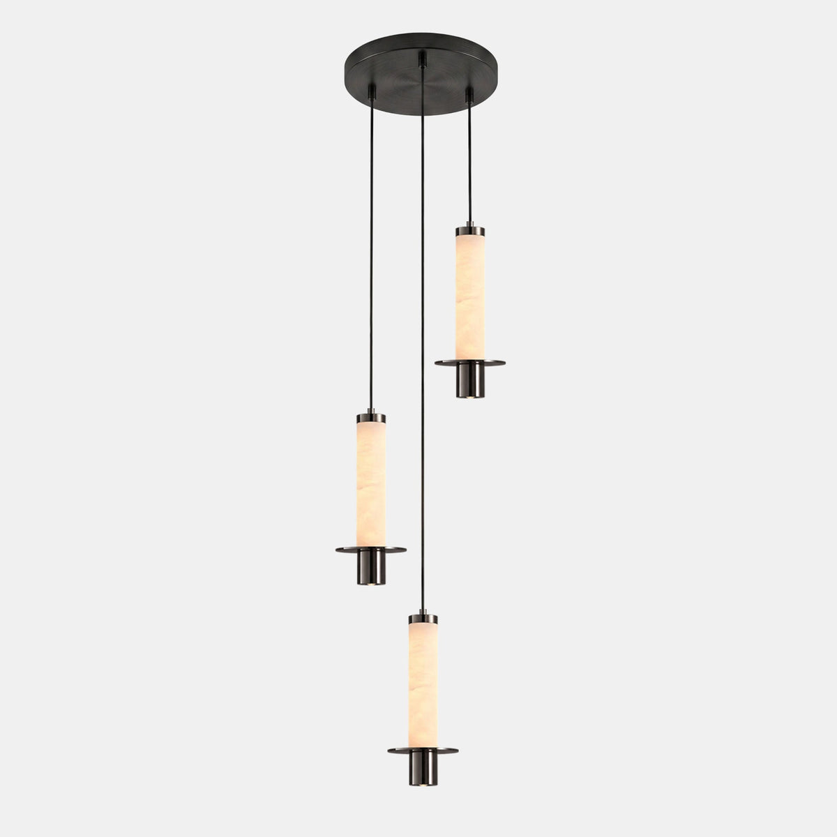 Cylindrical Plinth Alabaster Pendant Lamp