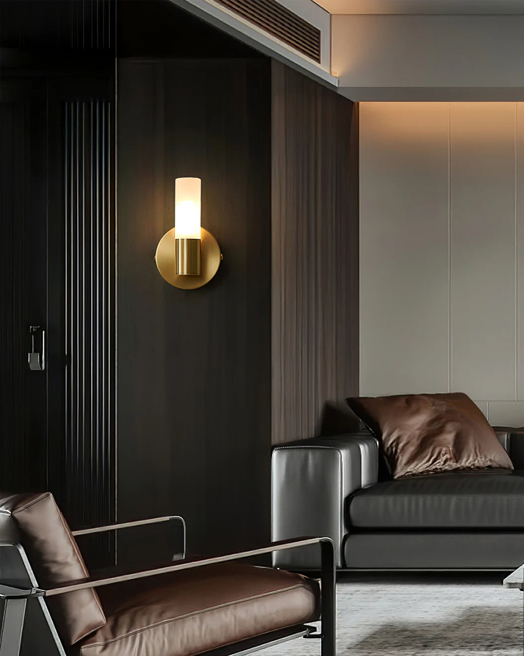Tall Barton wall light side view