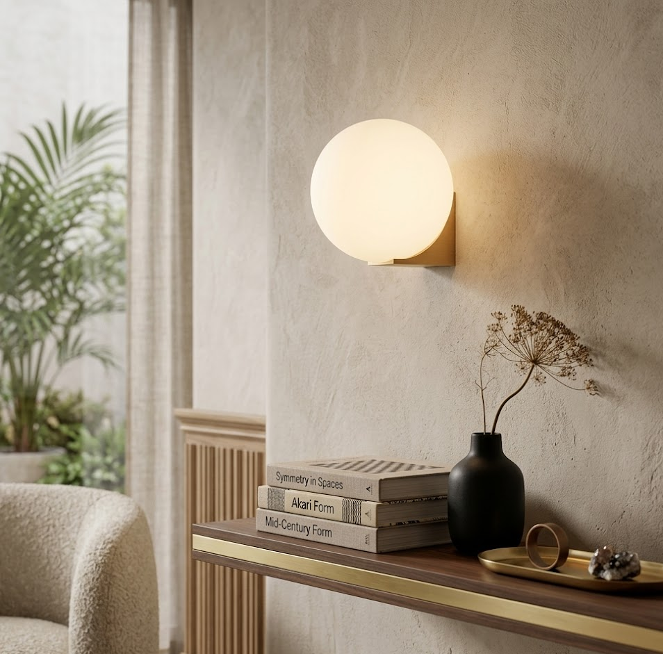 Spherical Geometric Wall Lamp