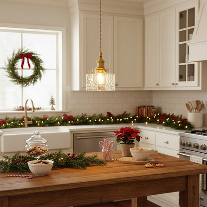 Jewel Glass Brass Pendant Light