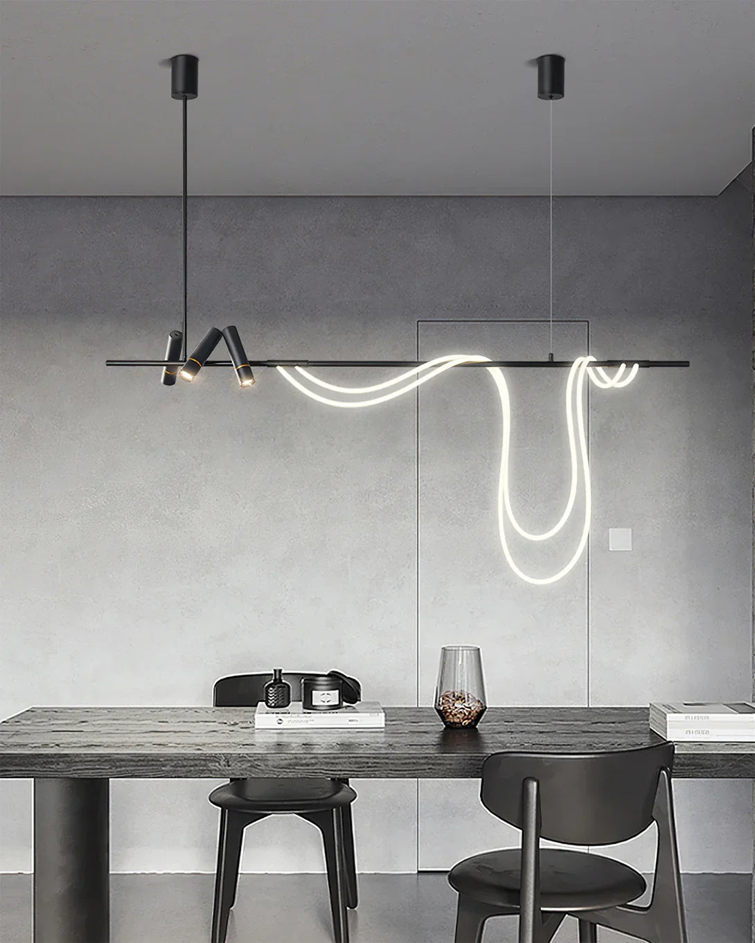Tracer Chandelier warm light UAE dining room