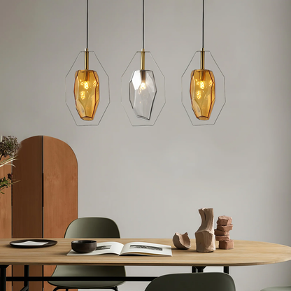 Faceted Gem Pendant Light