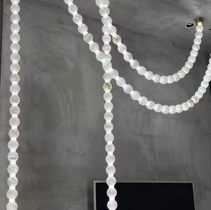 Alabaster Bead Multi-point Pendant Light