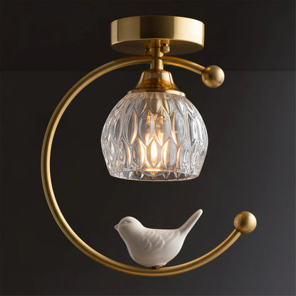 Ceramic Bird Ceiling Lamp