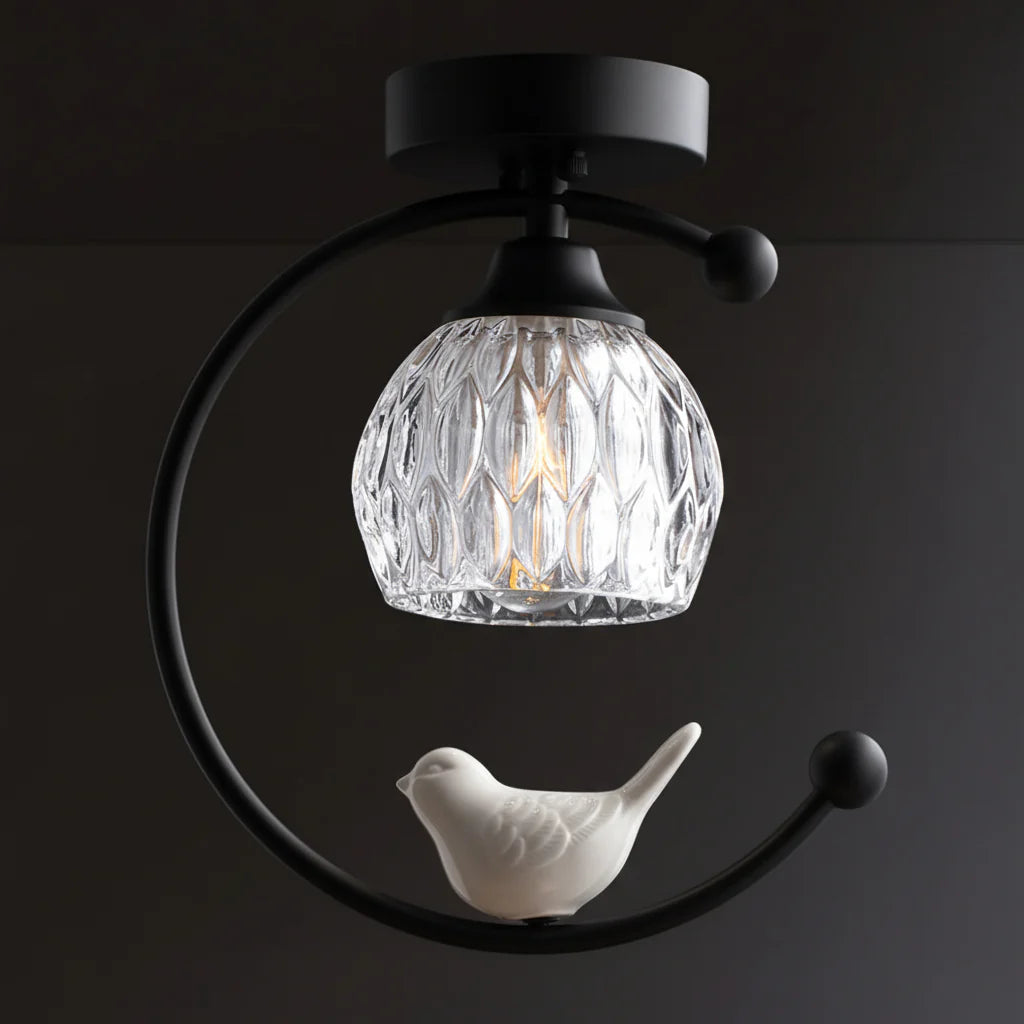 Ceramic Bird Ceiling Lamp