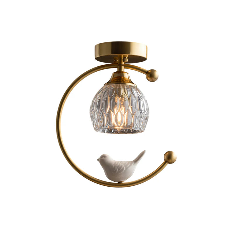 Ceramic Bird Ceiling Lamp