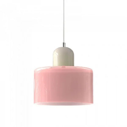 Nordic Morandi Cylinder Glass Pendant Light S66