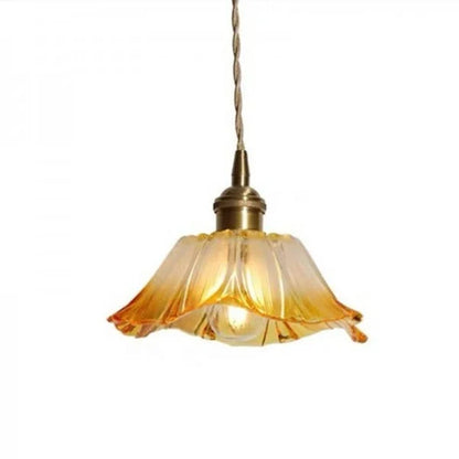 Tiffany Lotus Glass Pendant Light for Living Room S08