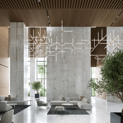 Crystal Grid Bespoken Chandelier