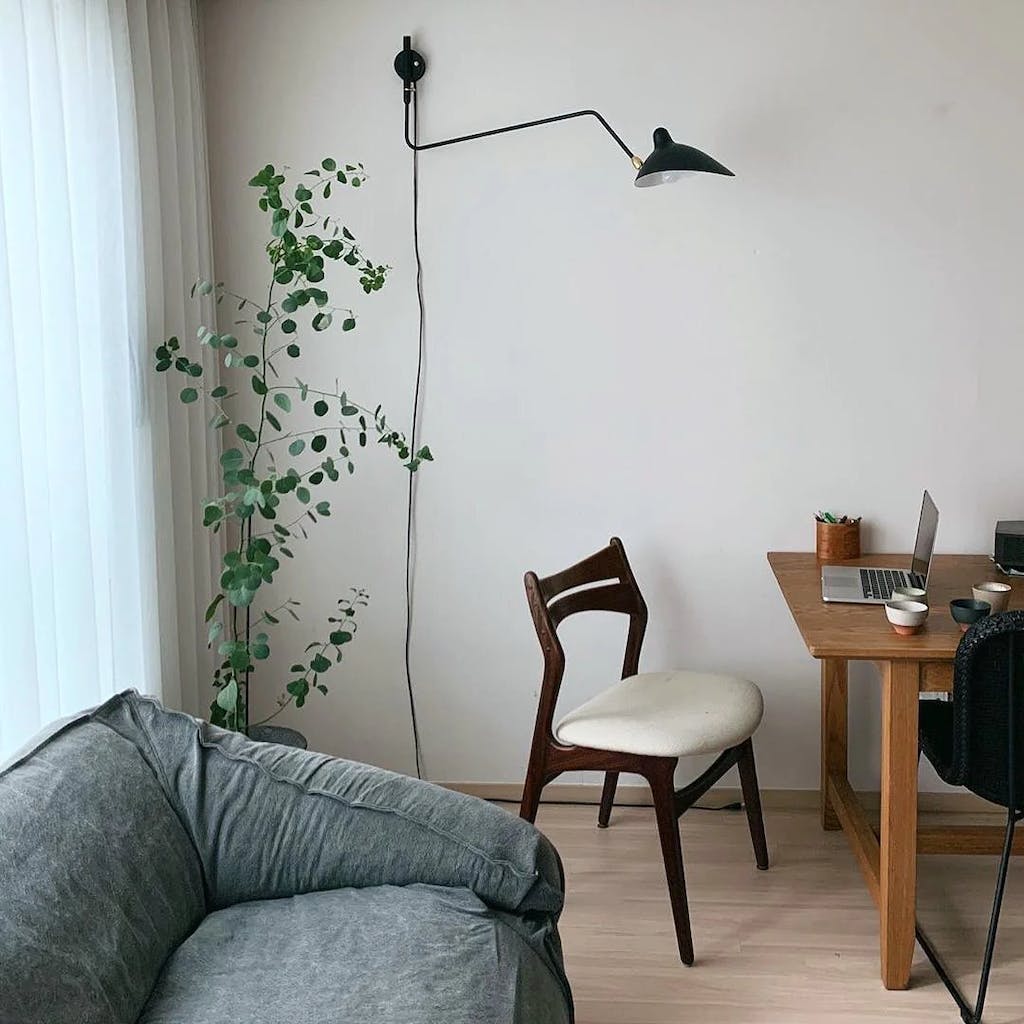Serge Mouille Plug-In Wall Lamp cone shade detail