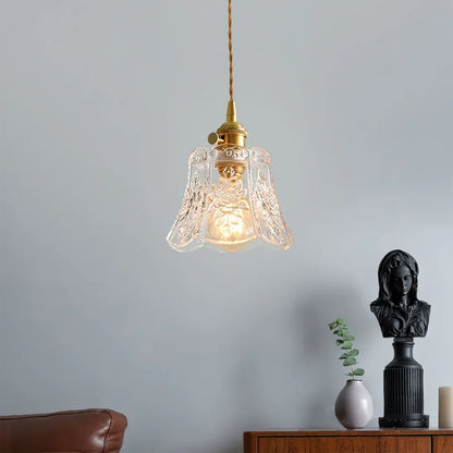 Vintage Clear Glass Pendant Lamp