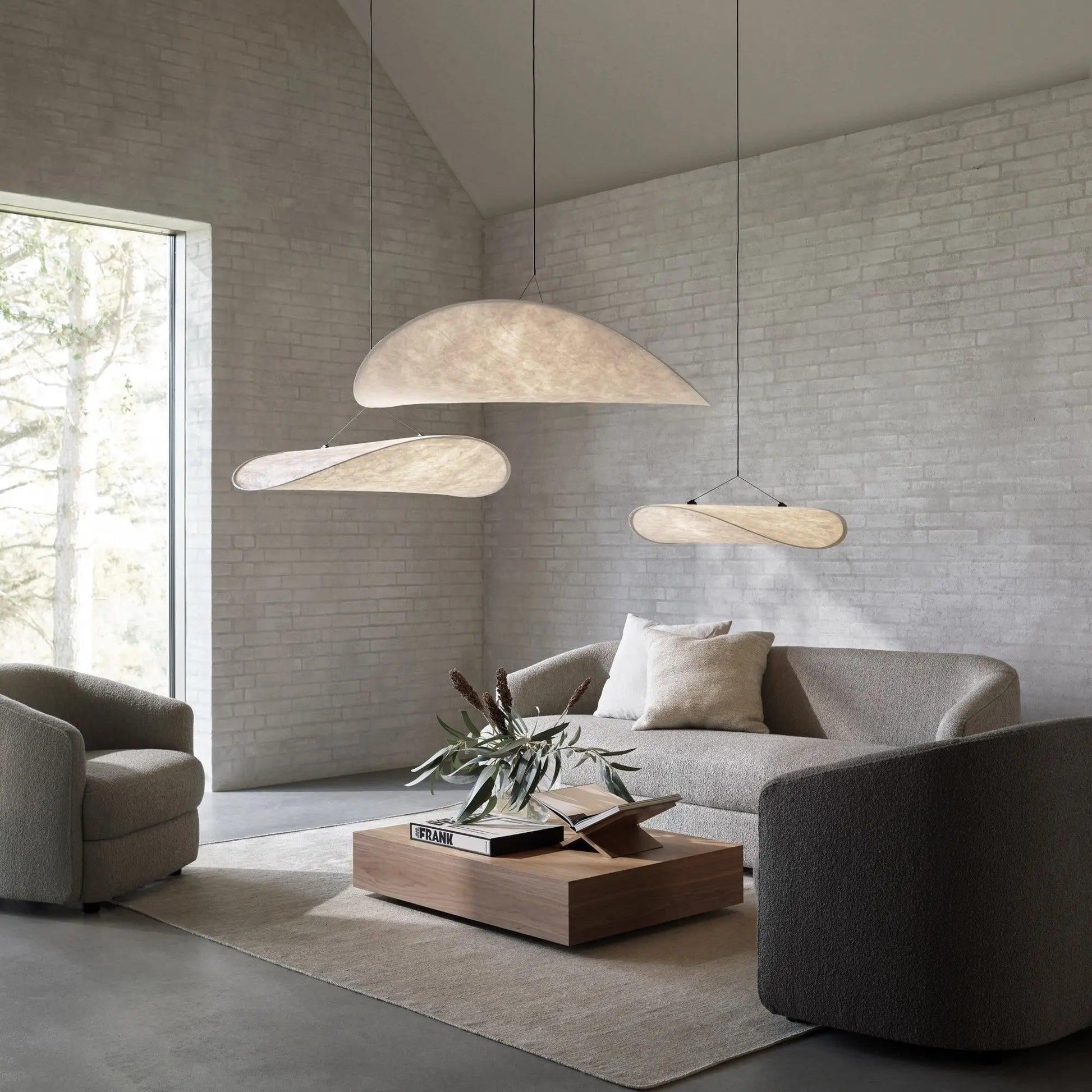 Tyvek Tense Pendant Lamp non-dimmable version front view