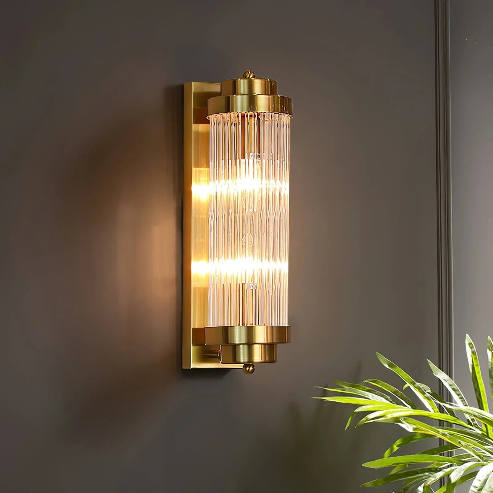 Pillar Offset Wall Lamp set of 2 pair arrangement