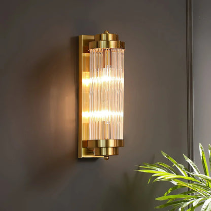 Pillar Offset Wall Lamp set of 2 pair arrangement