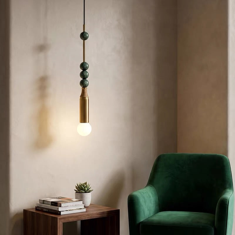Atelier Marble & Brass Pendant Light