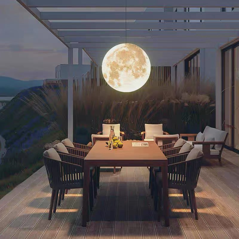 Selene Lunar Textured Outdoor Chandelier