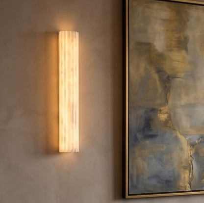 Colonna Fluted Alabaster Wall Sconce