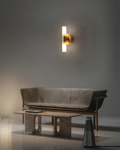 Modern brass accent wall lamp