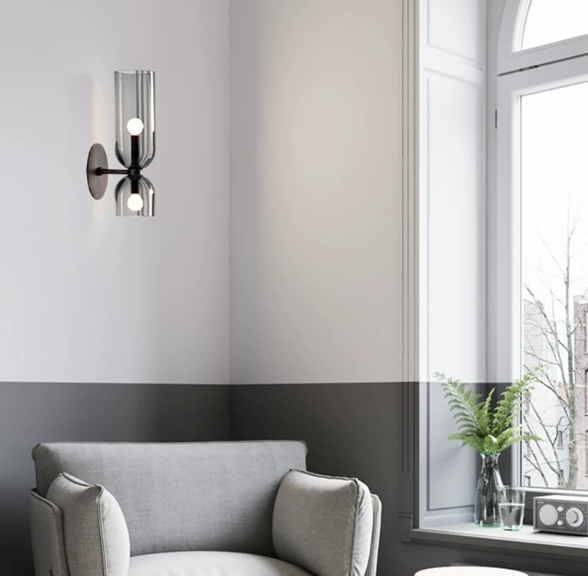 Modern Fluted Glass Wall Sconce