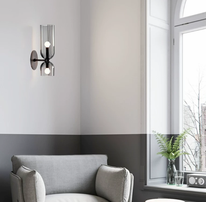 Modern Fluted Glass Wall Sconce