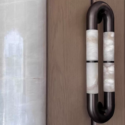 The Volterra Dual-Crescent Alabaster Sconce