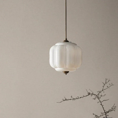 Eloise Vintage Milk Glass Pendant Light