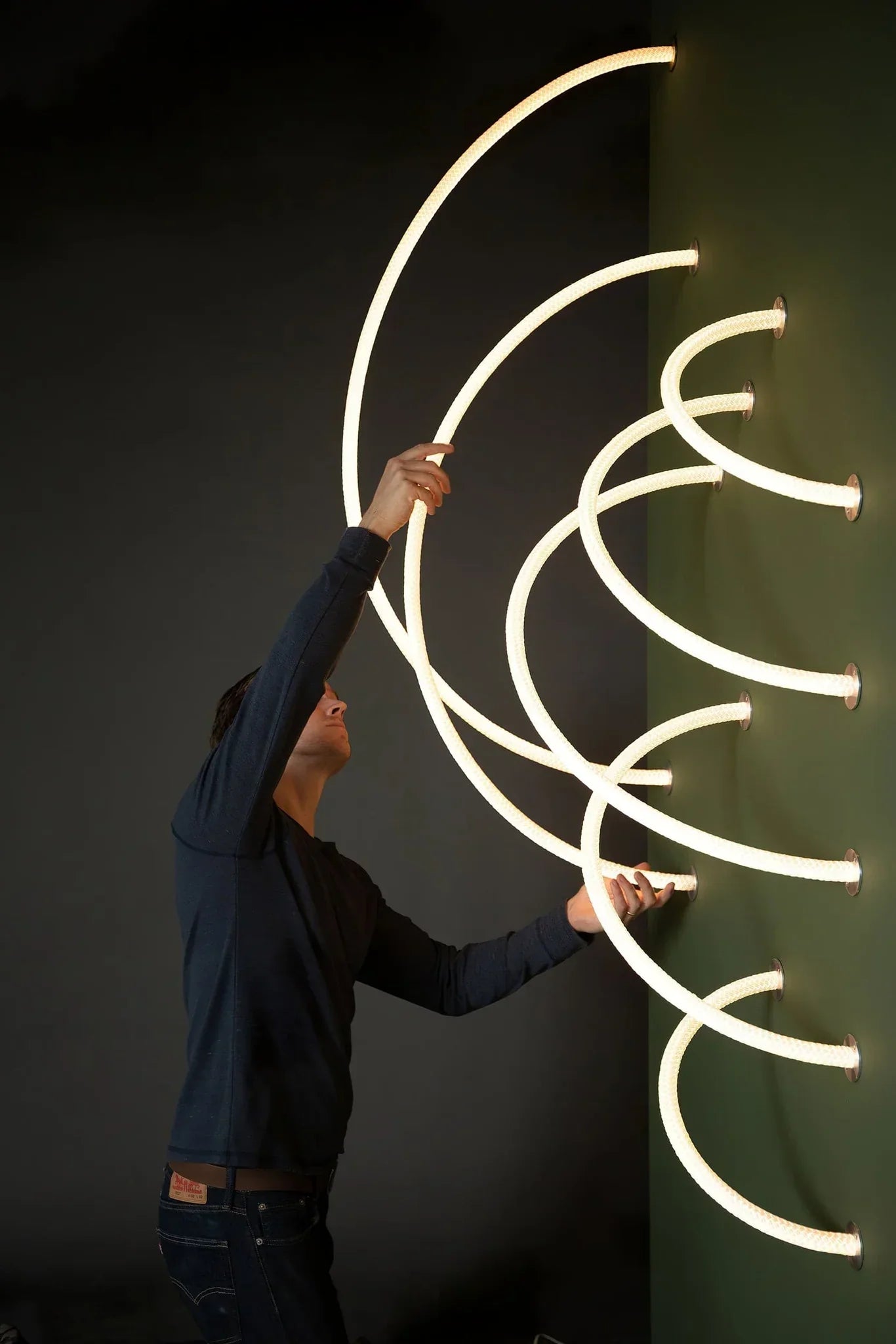 Flex LED Pendant Light flexible arc ceiling mount