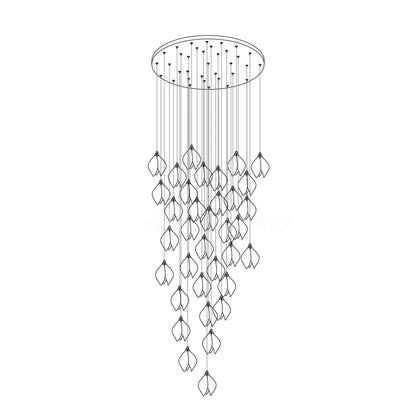 Ceramic Flower Chandelier