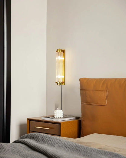 Pillar Offset Plug In Wall Lamp
